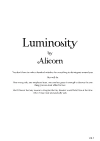 Luminosity | a Re-Imagining of Twilight | by Alicorn