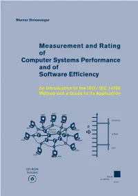 Measurement and Rating of Computer Systems Performance