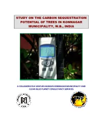 Study on the Carbon Sequestration Potential of Trees in Konnagar Municipality, W.B., India