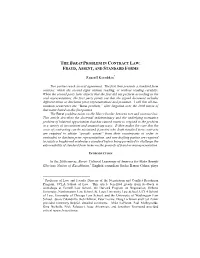 The Borat Problem in Contract Law: Fraud, Assent, and Standard Forms