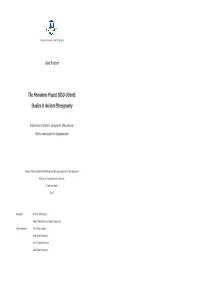 The Herodotos Project (OSU-Ugent): Studies in Ancient Ethnography