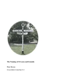 The Naming of St Lucia and Ironside