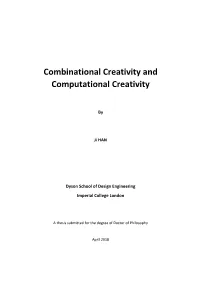 Combinational Creativity and Computational Creativity