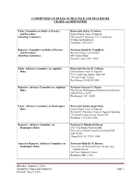 COMMITTEE on RULES of PRACTICE and PROCEDURE (Standing Committee)