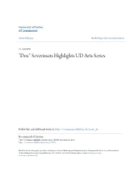 Doc" Severinsen Highlights UD Arts Series