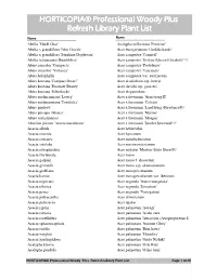 Hort Pro Version V List For