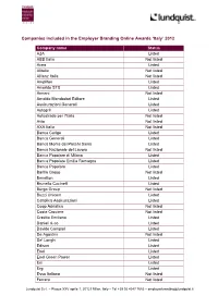 Lista Società Italy