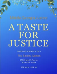 A Taste for Justice Program