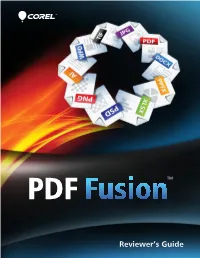 Corel PDF Fusion Reviewer's Guide