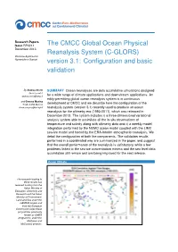 The CMCC Global Ocean Physical Reanalysis System (C-GLORS
