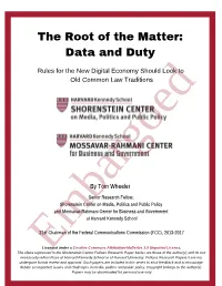 The Root of the Matter: Data and Duty