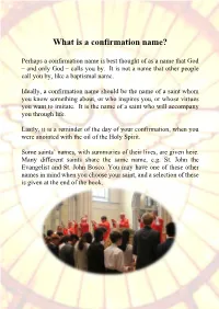 What Is a Confirmation Name?