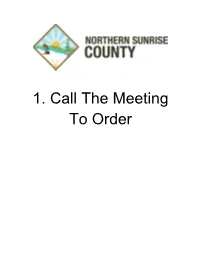 1. Call the Meeting to Order
