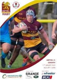 Ampthill V. Coventry 11Th January 2020