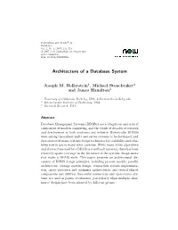 Architecture of a Database System