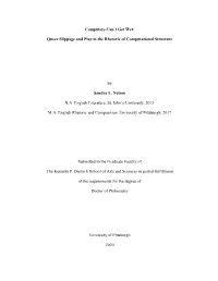 Computers Can't Get Wet: Queer Slippage and Play in the Rhetoric Of