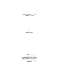 Consumers' Policy by Malena Boome a Thesis Submitted in Partial