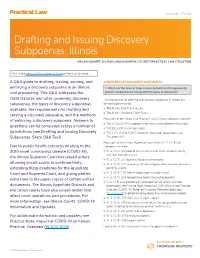 Drafting and Issuing Discovery Subpoenas: Illinois