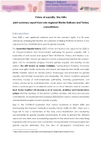 Future of Equality, She Talks Joint Summary Report from Sub-Regional Wester Balkans and Turkey Consultations