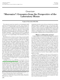 Genomics from the Perspective of the Laboratory Mouse