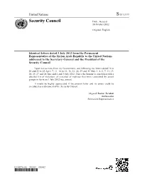 Security Council Distr.: General 10 October 2012
