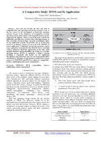 A Comparative Study: RTOS and Its Application