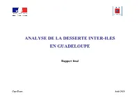 Analyse De La Desserte Intra Archipel En Guadeloupe