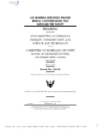 Can Bioshield Effectively Procure Medical