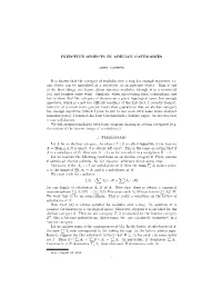 INJECTIVE OBJECTS in ABELIAN CATEGORIES It Is Known That The