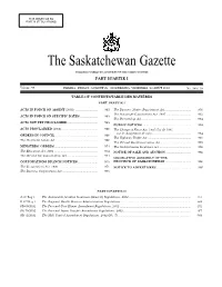 Sask Gazette, Part I, Aug 23, 2002