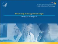Advancing Nursing Terminology ONC Annual Meeting 2017 Panelists