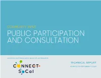 Final Connect Socal Public Participation and Consultation Technical Report Adopted on September 3, 2020