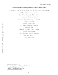 Geodesic Motion in Bogoslovsky-Finsler Spacetimes