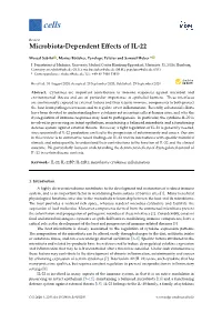 Microbiota-Dependent Effects of IL-22