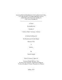 Navigating Networks in the Napoleonic Era: a Close Study of Three British Naval Officers and Their Deliberate Use of Networking ______