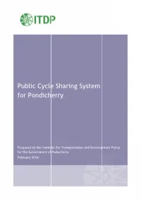 Ublic Cycle Sharing System Or Pondicherry