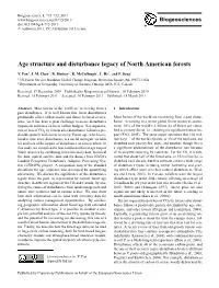 Age Structure and Disturbance Legacy of North American Forests