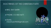 Introduction to Christian Theology