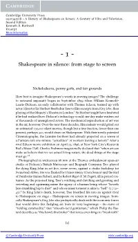 Shakespeare in Silence: from Stage to Screen