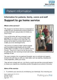 Support to Go Home Service