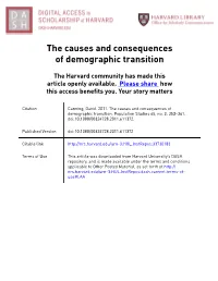 The Causes and Consequences of Demographic Transition