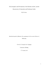 The Emergence and Development of the Sentient Zombie: Zombie