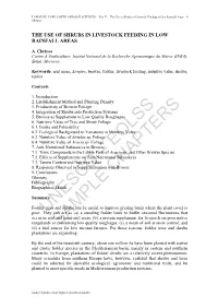 The Use of Shrubs in Livestock Feeding in Low Rainfall Areas - A