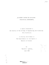 An Expert System for Designing Statistical