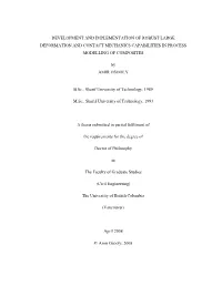 Development and Implementation of Robust Large Deformation and Contact Mechanics Capabilities in Process Modelling of Composites