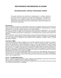 Performance Engineering in Scrum
