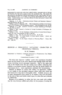 REDDISH-A FREQUENTLY "M11UTATING" CHARACTER in DROSOPIIILA VIRILIS X by M