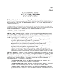 Task Order No. 2019-01 Bureau of Reclamation State of Wyoming