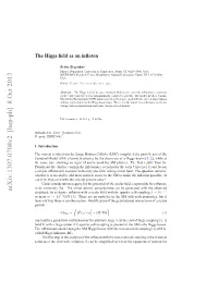 The Higgs Field As an Inflaton