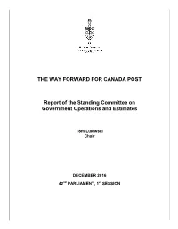 The Way Forward for Canada Post